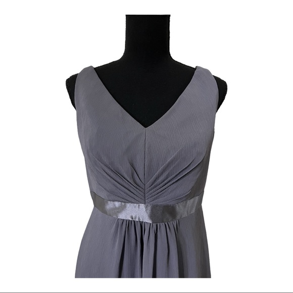 DAVID'S BRIDAL RUFFLE DRESS Size: 8 SKU: S-DB10 - Picture 5 of 7